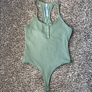Victoria’s Secret army green ribbed bodysuit